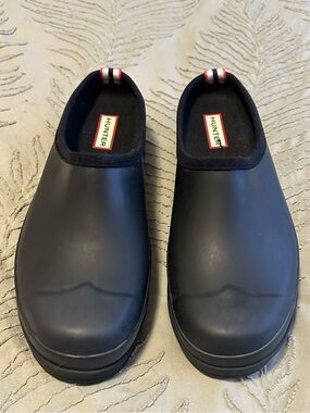 Black Hunter Waterproof Rubber Clog, size 43 (10 Mens/12 Womens)